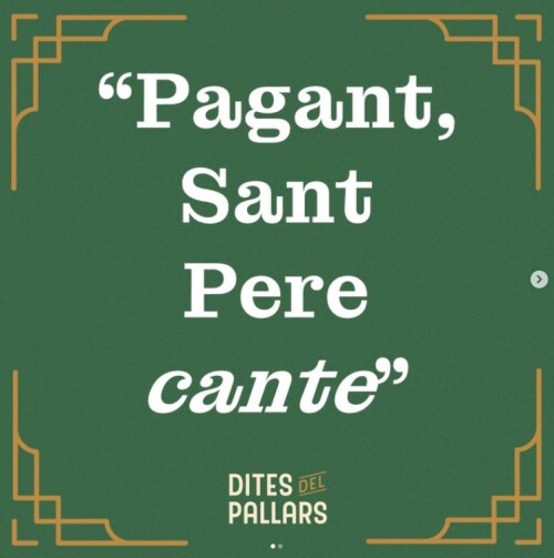 Pagant, sant Pere canta