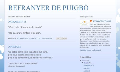 «Refranyer de Puigbò»