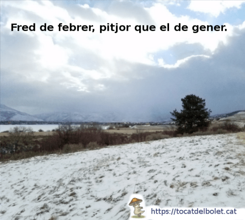 Fred de febrer, pitjor que el de gener