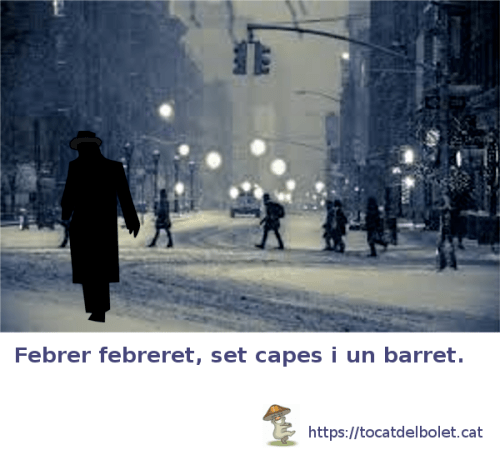 Febrer, febreret, set capes i un barret