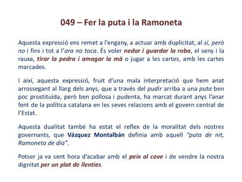 Fer la puta i la ramoneta