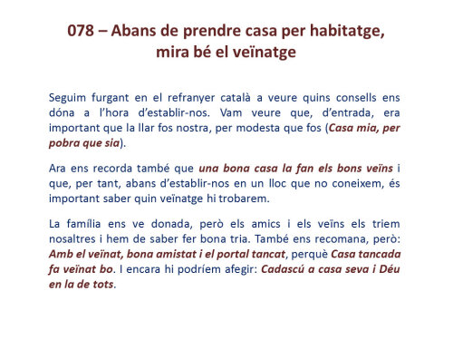 Abans de prendre casa per habitatge, mira bé el veïnatge