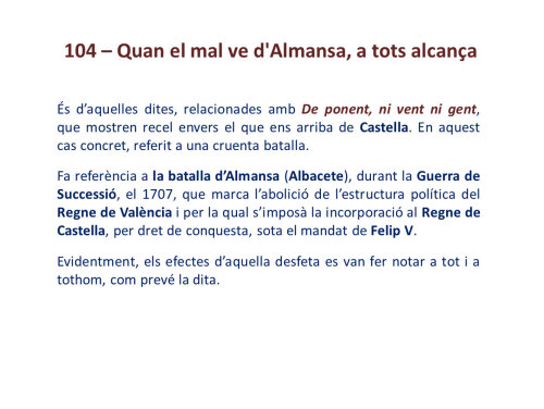 Quan el mal ve d'Almansa, a tots alcança