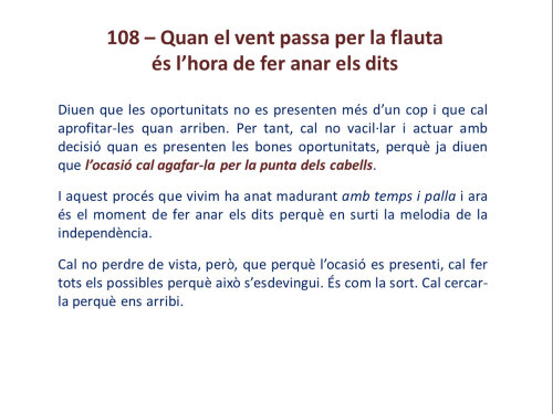 Quan passa el vent per la flauta és l'hora de moure els dits