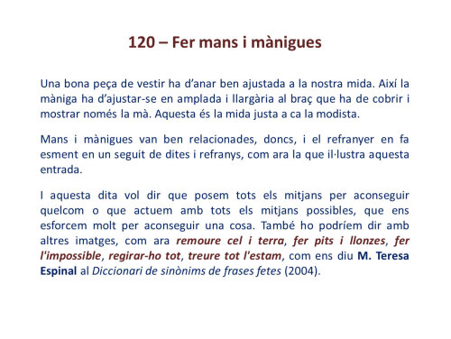 Fer mans i mànigues