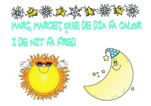 Març, marçador, que de nit fa fred i de dia calor