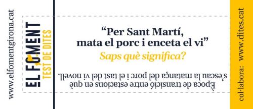 Per Sant Martí, mata el porc i enceta el vi