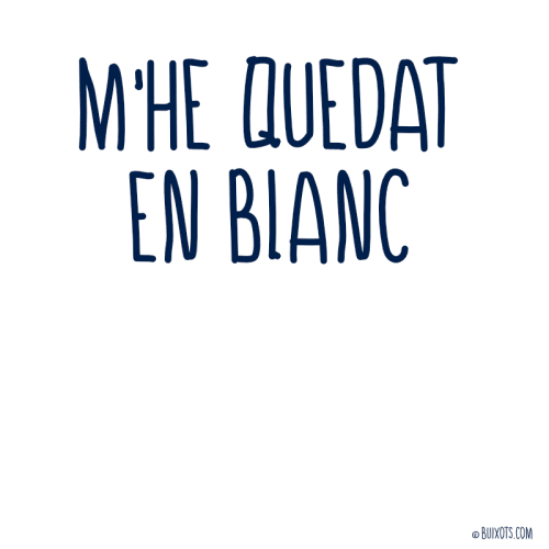 Quedar en blanc