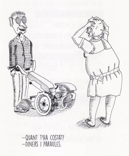 —Quant t'ha costat? —Diners i paraules!