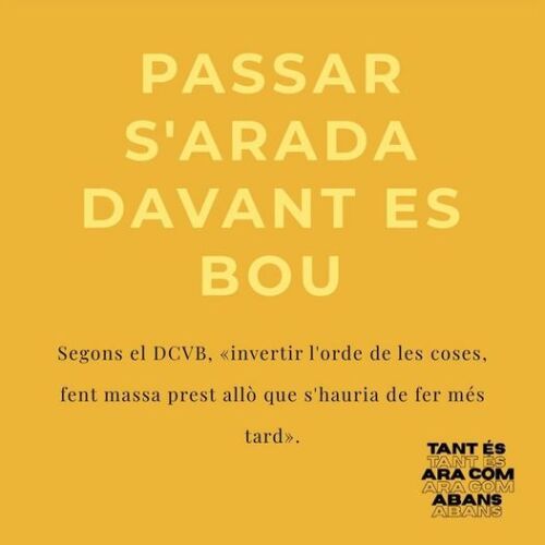 Passar l'arada davant dels bous