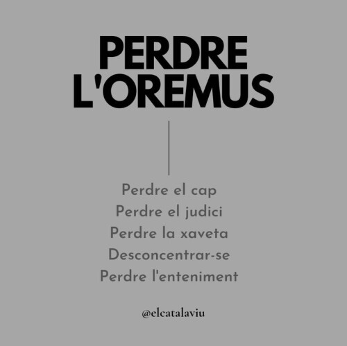 Perdre l'oremus