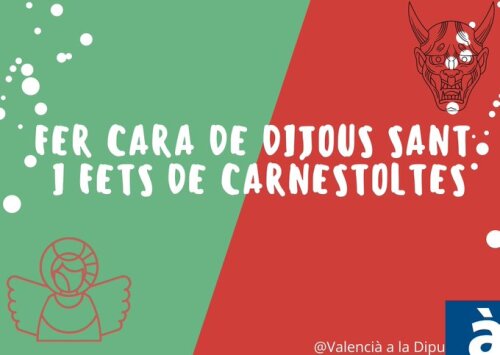 Cara de Dijous Sant i fets de Carnestoltes