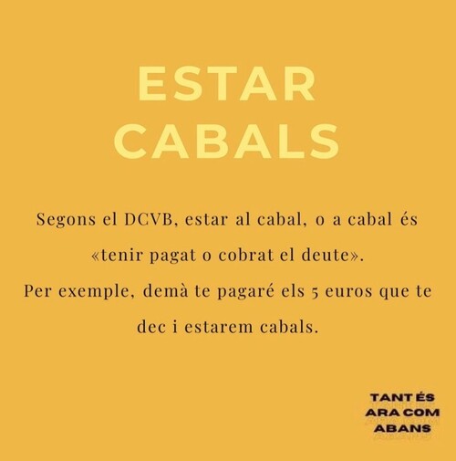 Estar cabals