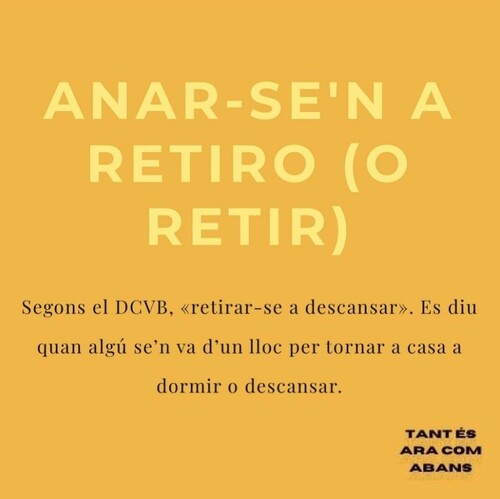 Anar a «retiro»