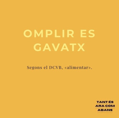 Omplir-se el gavatx