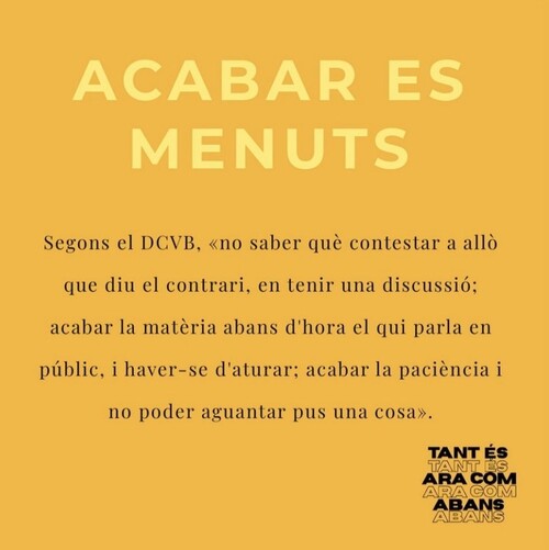 Acabar els menuts