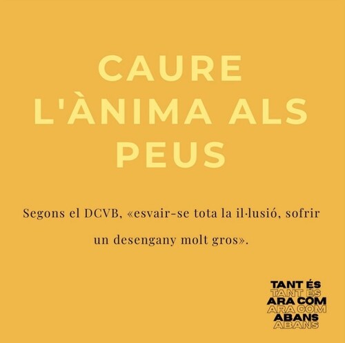 Caure-li l'ànima als peus