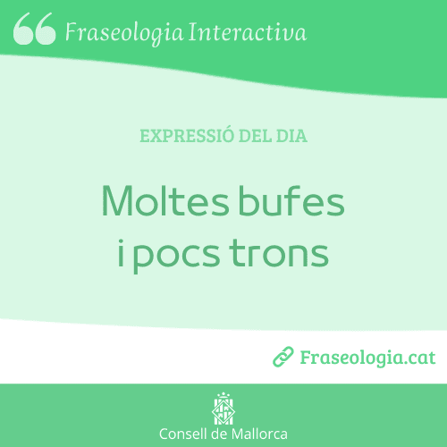 Moltes bufes i pocs trons