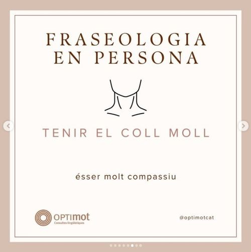 Tenir el coll moll