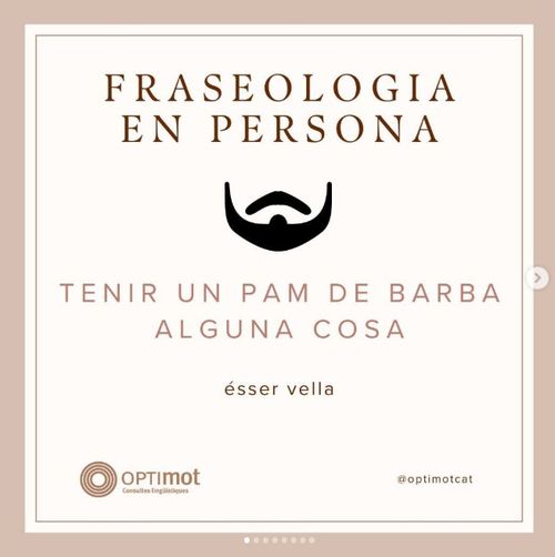 Tenir un pam (o tres) de barba