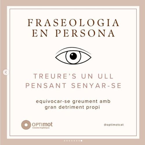 Pensar senyar-se i treure's els ulls