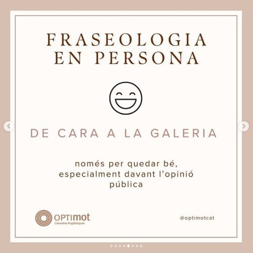 De cara a la galeria