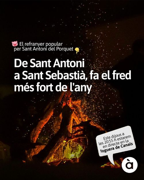 Entre Sant Antoni i Sant Sebastià, més fred que entre tot l'any fa
