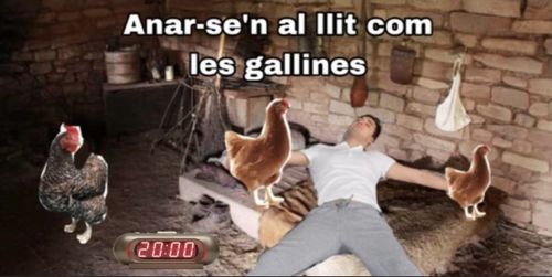 Anar-se'n al llit com les gallines