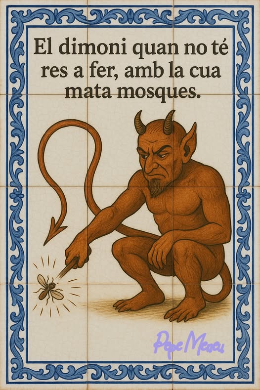Quan el diable no sap què fer amb la cua mata mosques