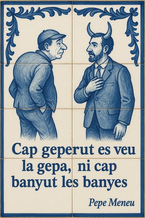 Cap geperut es veu el gep, ni cap banyut les banyes