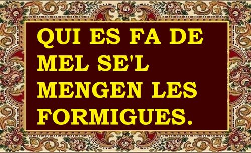 Qui és de mel, les mosques se'l mengen