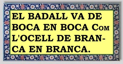 El badall va de boca en boca com l'ocell de branca en branca