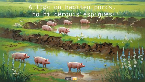 A lloc on habiten porcs no hi cerquis espigues