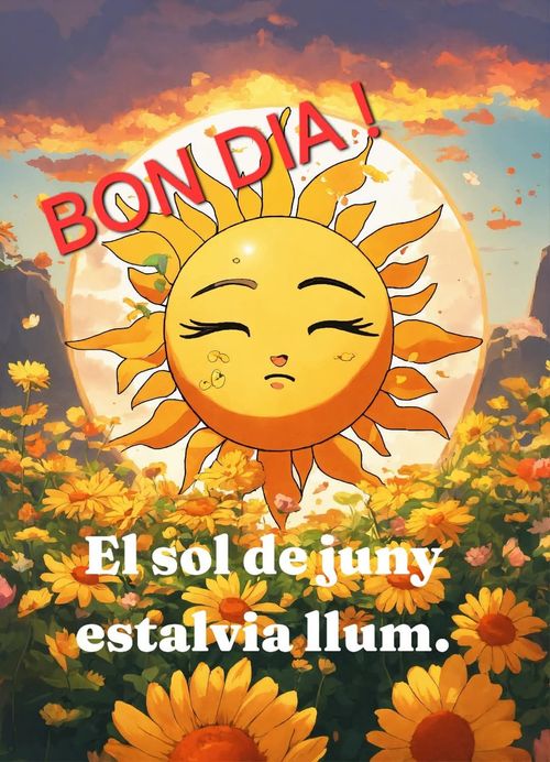 El sol de juny estalvia llum