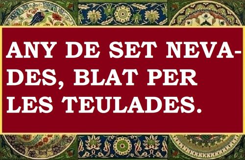 Any de set nevades, blat per les teulades