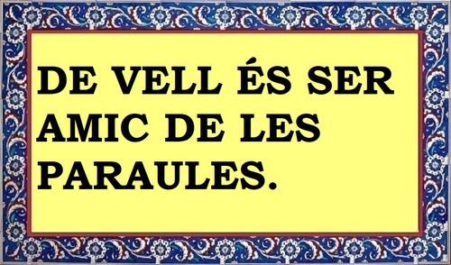 De vell és ser amic de les paraules