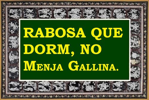 Guineu que dorm no menja gallina
