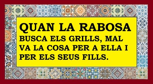 Quan la guineu caça grills, mal per ella i pels seus fills