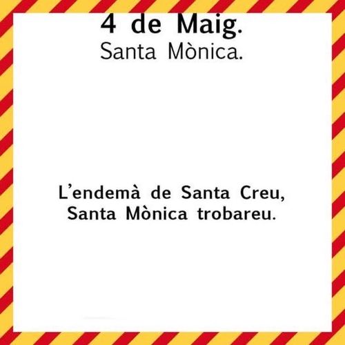L'endemà de Santa Creu, Santa Antònia trobareu