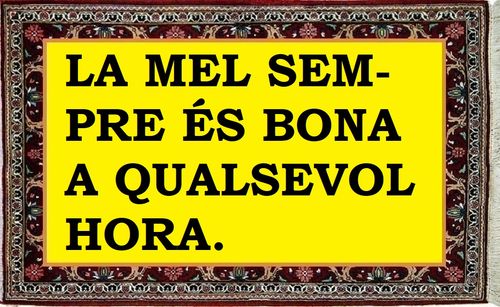 La mel és bona a qualsevol hora
