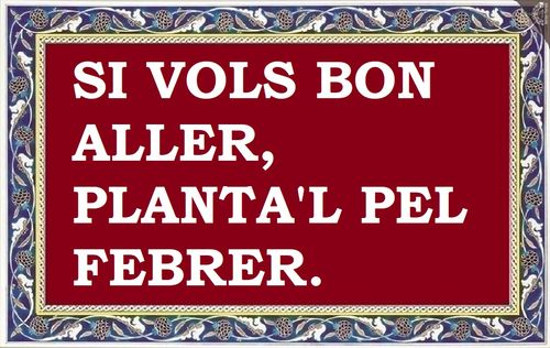 Si vols bon aller sembra'l pel març o pel febrer