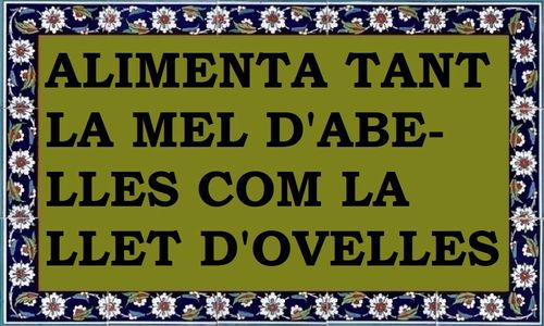 Alimenta tant la mel d'abelles com la llet d'ovelles
