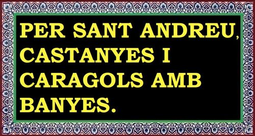 Per Tots Sants, castanyes i caragols amb banyes