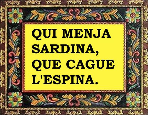 Caga l'espina qui es menja la sardina