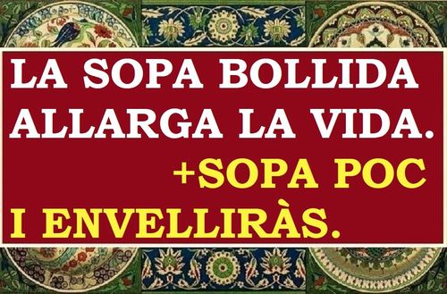 Aigua (o ceba, o escarola, o sopa) bullida allarga la vida