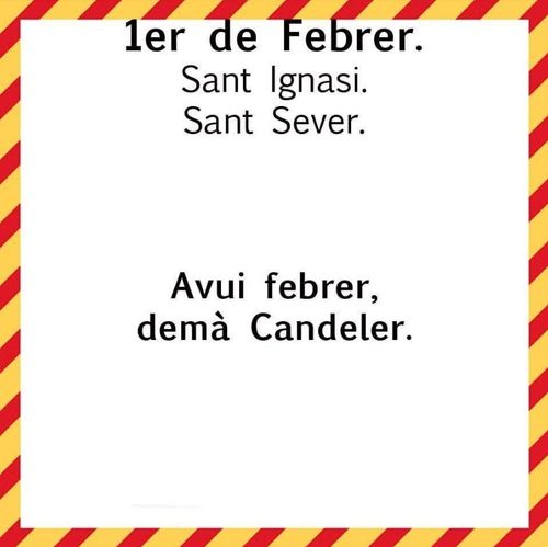 Avui febrer, demà Candeler i Sant Blai el darrer