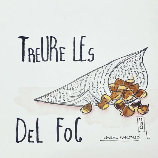 Treure-li les castanyes del foc