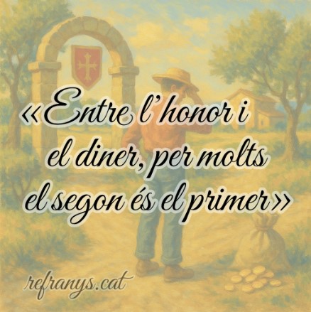 Entre l'honra i els diners, el segon és el primer