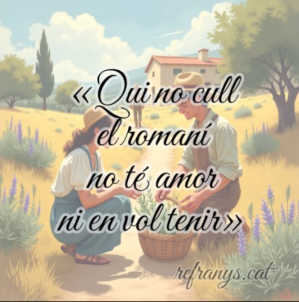 Qui no cull el romaní no té amor ni en vol tenir