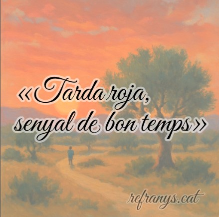 Tarda roja, senyal de bon temps